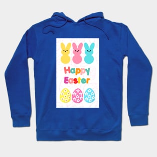 Happy easter with bunny and eggs Hoodie